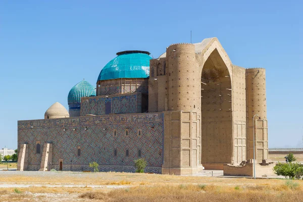 Mausoleum Abad Pertengahan Khoja Ahmed Yasawi Kota Turkestan Selatan Kazakhstan — Stok Foto