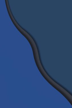 İş stili için dalga çizgileri içeren koyu mavi soyut arkaplan şablonu 2020