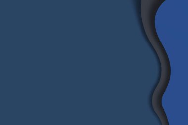 İş stili için dalga çizgileri içeren koyu mavi soyut arkaplan şablonu 2020