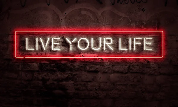 Umělecké Pop Art Inspirational Sign Live Your Life Concept Freedom — Stock fotografie