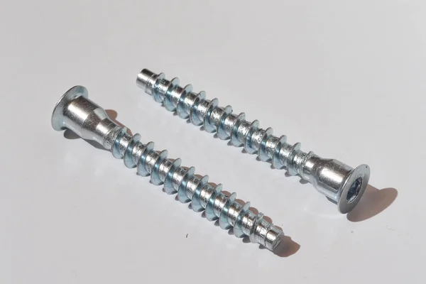 Self tapping screw threaded rod hardened cement steel ストック写真