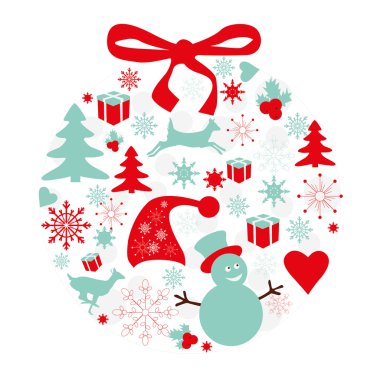 Noel desen oyuncaklar, güzel resimler şeklinde