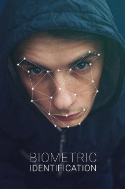 Biyometrik doğrulama adam yüz tanıma