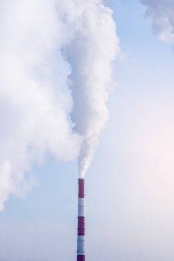 Borular termal güç bitki karbon dioksit atmosferde yayan sigara. Çevre kirliliği kavramı