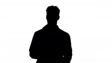 Siluet ortopedist kamerayla konuşuyor ve dans ediyor. Her şey yoluna girecek..