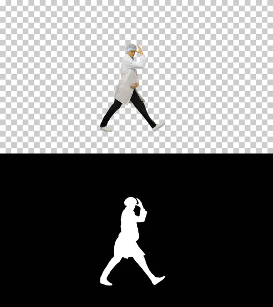 医療服の医者ブレイクダンスアルファチャンネル — ストック写真