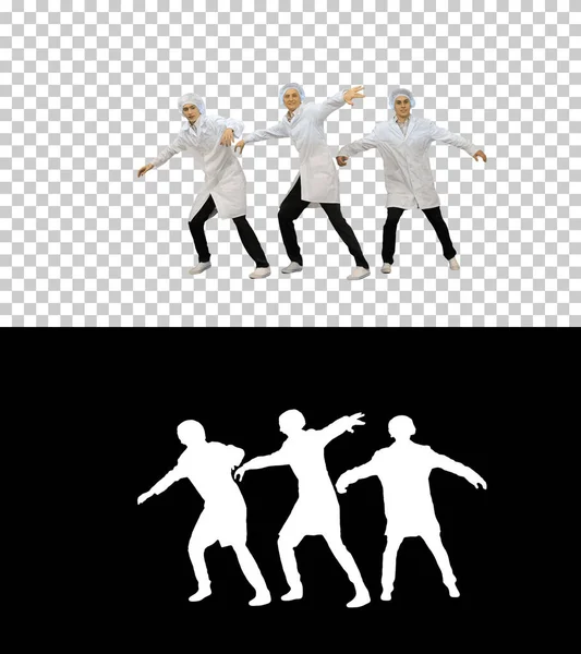 Junge Männer tanzen Breakdance, Alpha Channel — Stockfoto