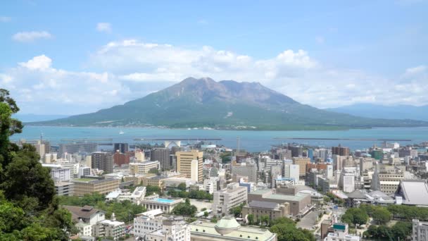 Sakurajima en la prefectura de Kagoshima en Japón — Vídeos de Stock