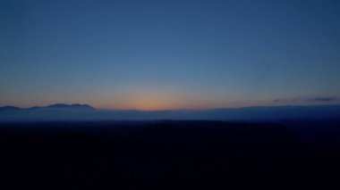 Aso alan şafak Daikanbo Japonya'da Timelapse