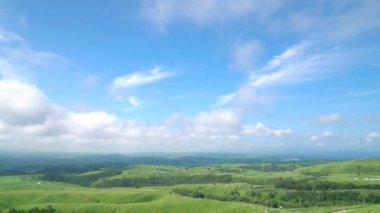 Japonya'da Aso alanının Timelapse