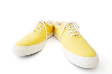 beyaz izole spor ayakkabı