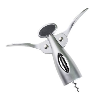 Tirbuşon beyaz arkaplanda izole edildi