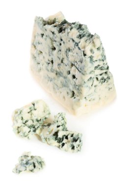 Blue cheese on white background clipart