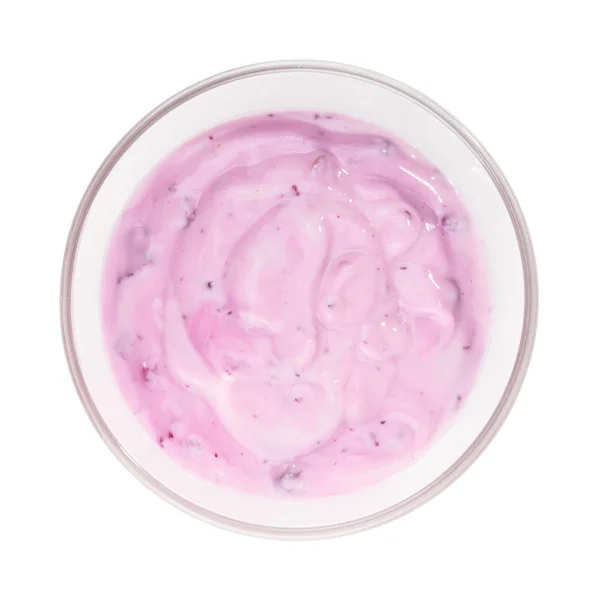Iogurte isolado sobre fundo branco — Fotografia de Stock