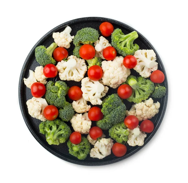 Cherry tomaten, broccoli en bloemkool — Stockfoto