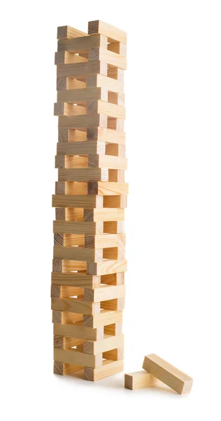 Wooden blocks on white — Stock Photo, Image