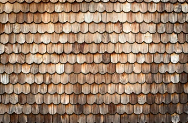 Dřevěné střešní tašky — Stock fotografie