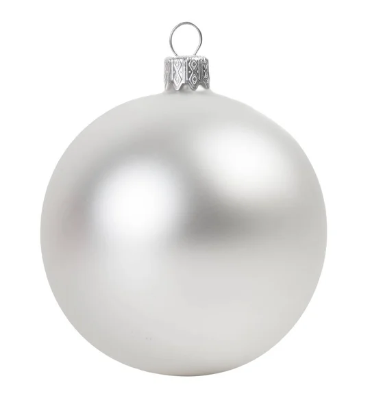 Silver Christmas ball — Stockfoto