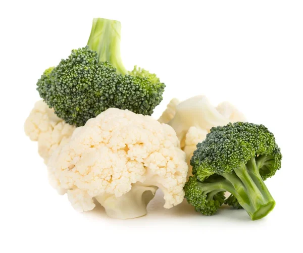 Biologische broccoli en bloemkool — Stockfoto