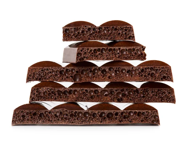 Dark porous chocolate — Stock Photo, Image