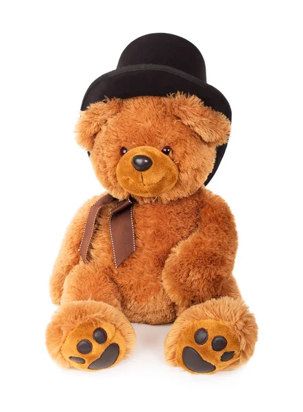 Jouet ours en peluche avec chapeau — Photo