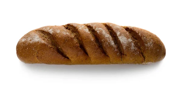 Fransk Råg Baguette Isolerad Vit Bakgrund — Stockfoto