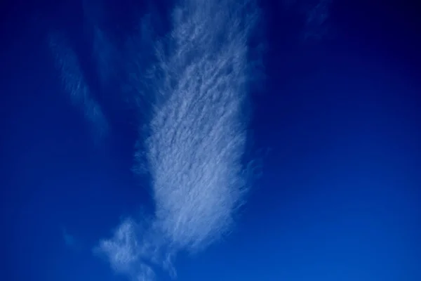 青空に白い多孔質の雲が浮かぶ — ストック写真