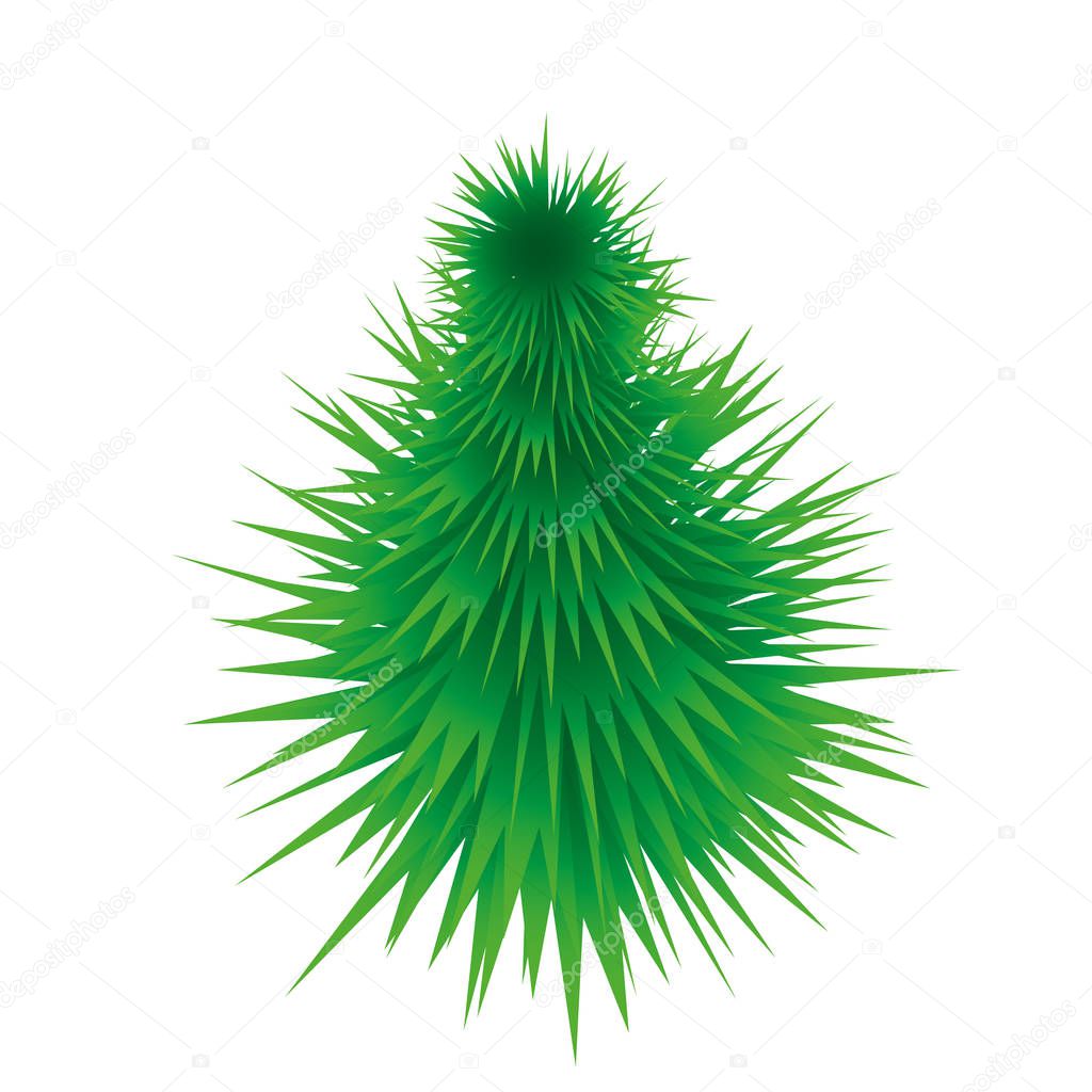 Abstract green christmas tree. Vector illustration.