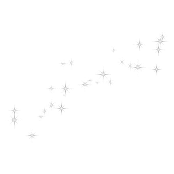 烟花之星随机源流 白色背景上的星 — 图库矢量图片