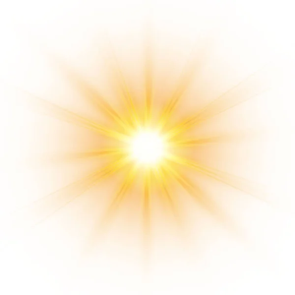 Efecto Luz Brillante Explosión Brillo Chispa Destello Solar Ilustración Vectorial — Vector de stock