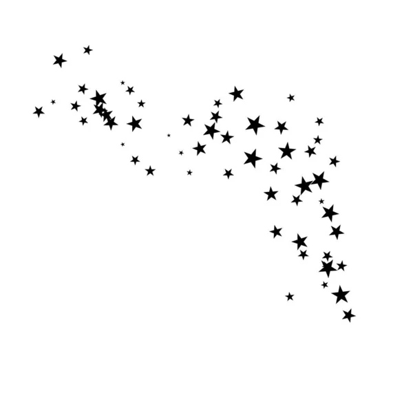 Feuerwerk Stern Zufällige Quelle Strom Sternschnuppen Sterne Auf Weißem Hintergrund — Stockvektor