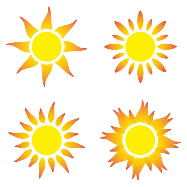 Flat Sun Icon Sun Pictogram Trendy Vector Summer Symbol — Stock Vector