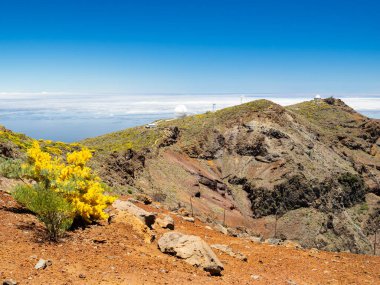 La Palma, Kanarya Adaları 'ndaki Roque de los Muchachos' daki teleskoplar..