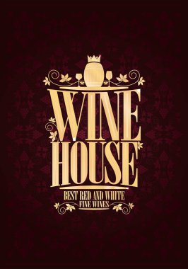  Vintage Wine House menü kart tasarımı 