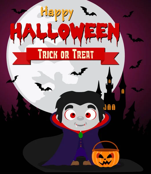 Cadılar Bayramı arka plan çocuk dracula ile