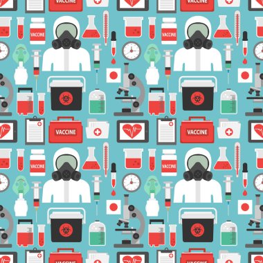 Tıbben kusursuz düz tasarım. Biyolojik tehlike düzlüğü. Vektör illüstrasyonu