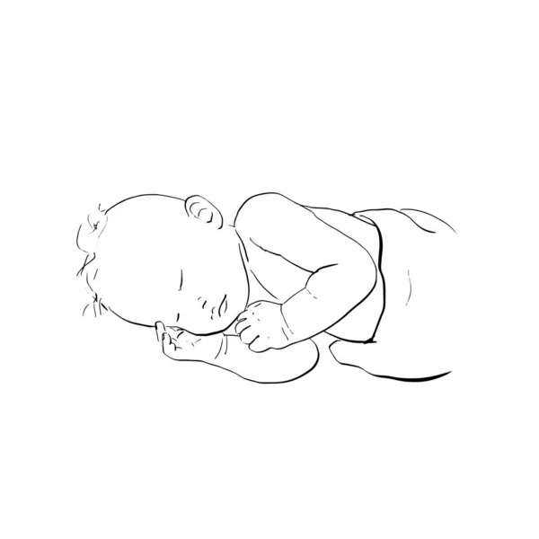 Bebe Endormi Dessin A La Main Art Simple Ligne De Bebe Mignon Mensonge Garcon Stock Photo Bebe Endormi Dessin A La Main Art Simple Ligne De Bebe Mignon Mensonge Garcon Stock Photo