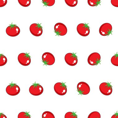 Hisse senedi vektör kırmızı domates desen duvar kağıdı, desen, web, blog, yüzey, doku, grafik ve baskı için beyaz arka plan üzerinde