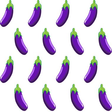 Vektör patlıcan beyaz arka plan duvar kağıdı üzerinde desen, desen, web, blog, yüzey, dokular, grafik ve baskı stok.