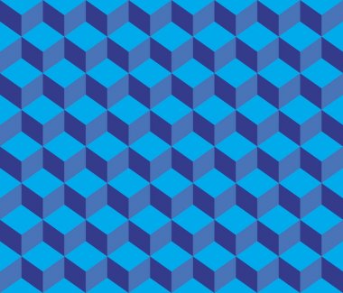 Mavi kontur soyut geometrik Dikişsiz desen arka planlar küpler. Mevcut yüksek çözünürlüklü jpeg formatta çeşitli boyutları ve düzenlenebilir eps dosyası, kullanılabilir duvar kağıdı, desen, web, blog, yüzey, dokular, grafik ve baskı için