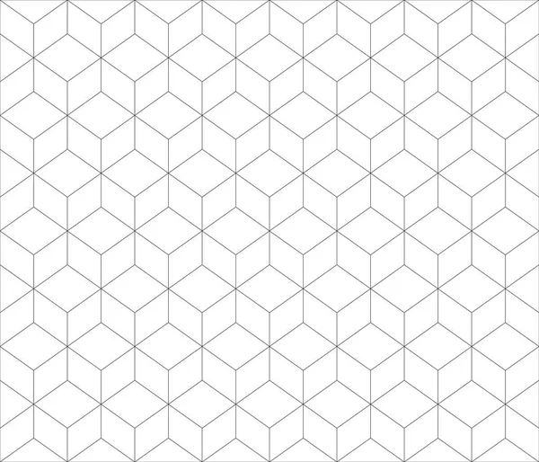 Schwarz Gesäumte Kontur Abstrakte Geometrische Würfel Nahtlose Muster Hintergründe Verfügbar — Stockvektor