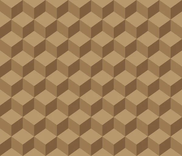 Contour Brun Cubes Géométriques Abstraits Motifs Sans Couture Milieux Disponible — Image vectorielle