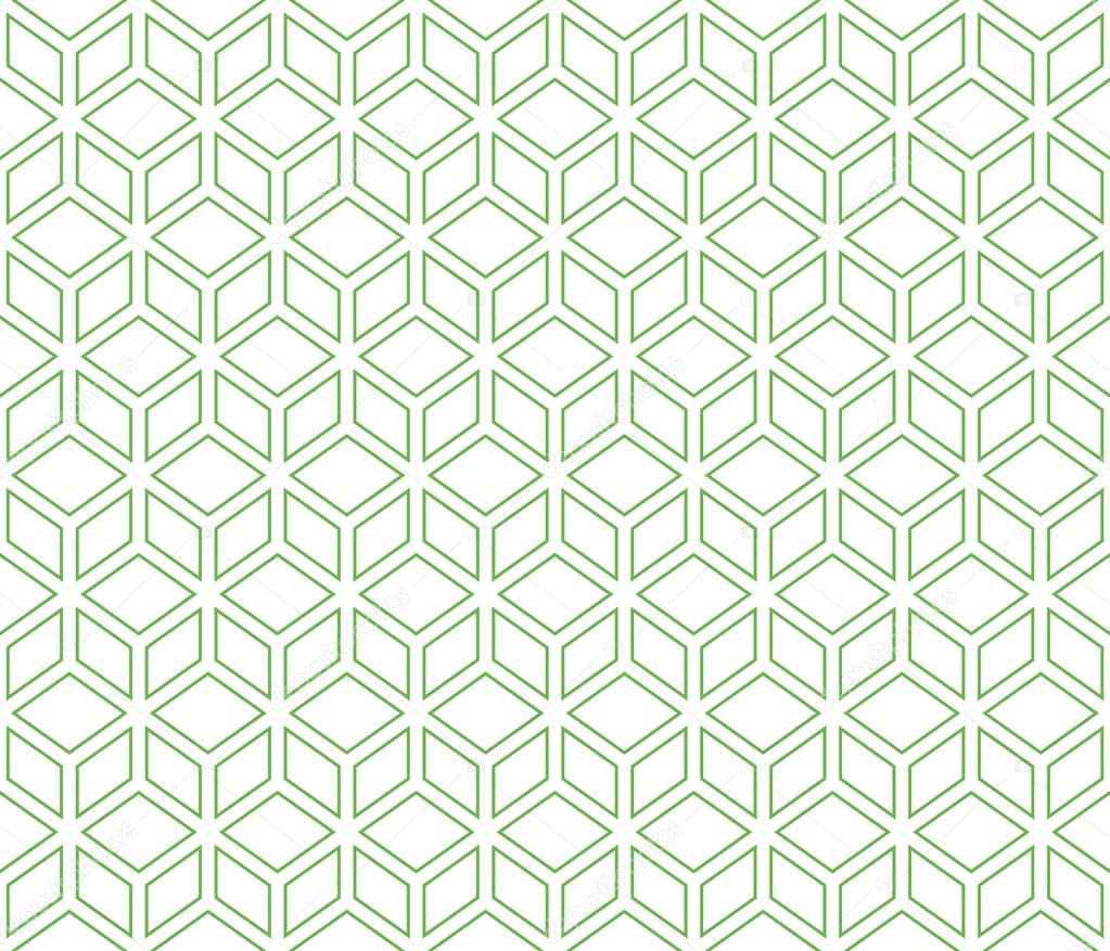 green lined contour abstract geometrical cubes seamless pattern backgrounds. Available in high-resolution jpeg in several sizes & editable eps file, can be used for wallpaper, pattern, web, blog, surface, textures, graphic & printing