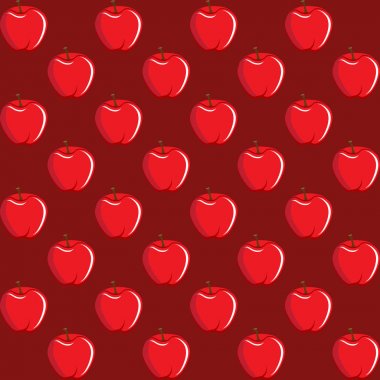 elma meyve soyut seamless modeli bordo arka plan üzerinde kontur. Mevcut yüksek çözünürlüklü jpeg formatta çeşitli boyutları ve düzenlenebilir eps dosyası, kullanılabilir duvar kağıdı, desen, web, blog, yüzey, dokular, grafik ve baskı için.