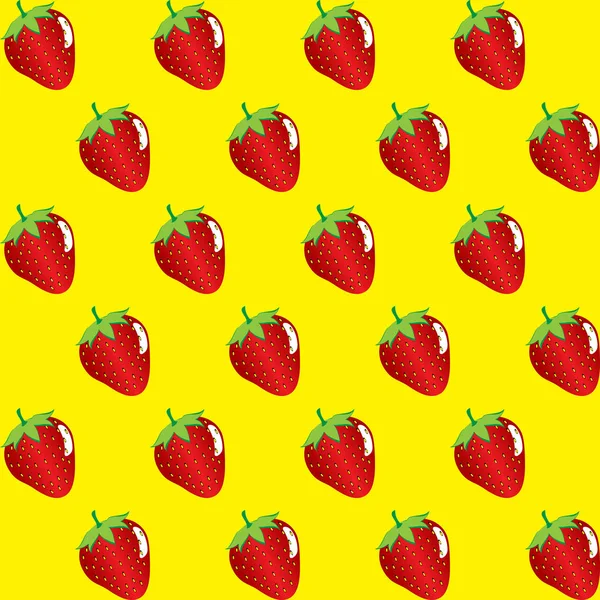 çilek meyve kontur soyut Dikişsiz desen Sarı zemin üzerine. Mevcut yüksek çözünürlüklü jpeg formatta çeşitli boyutları ve düzenlenebilir eps dosyası, kullanılabilir duvar kağıdı, desen, web, blog, yüzey, dokular, grafik ve baskı için