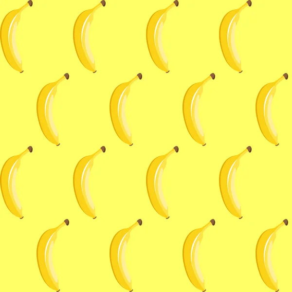 Banana Fruit Contour Abstract Seamless Pattern Light Yellow Background Available — Stock Vector