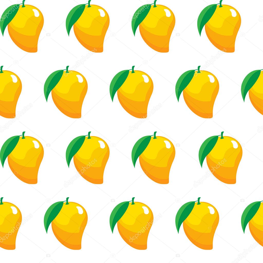 mango fruit contour abstract seamless pattern on white background. Available in high-resolution jpeg in several sizes & editable eps file, can be used for wallpaper, pattern, web, blog, surface, textures, graphic & printing