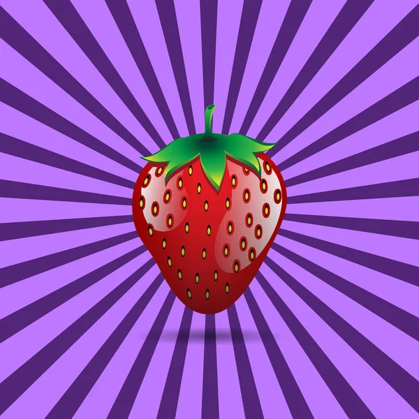 赤いイチゴ果実は紫色の背景に抽象的なシームレス パターンを輪郭します 高解像度で利用可能ないくつかのサイズ 編集可能な Eps ファイルで Jpeg に使える壁紙 パターン Web — ストックベクタ
