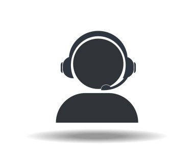 Çağrı merkezi simgesi. vektör illüstrasyonu.