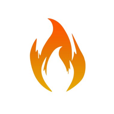 Ateş ikonu. vektör illüstrasyonu.